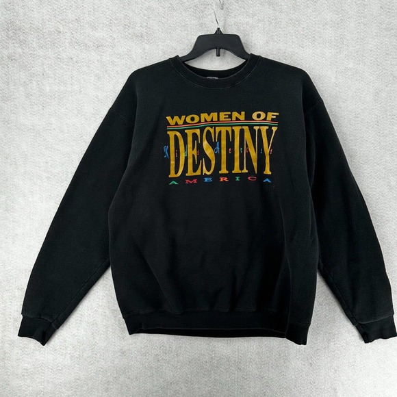 Vintage Fruit‎ of The Loom Sweatshirt Crewneck Size Large Womens of Destiny USA - Picture 1 of 13
